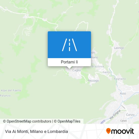 Mappa Via Ai Monti