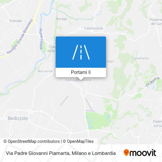 Mappa Via Padre Giovanni Piamarta