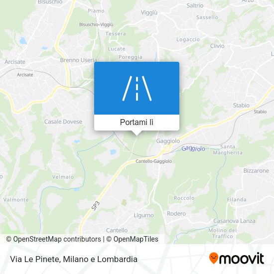 Mappa Via Le Pinete