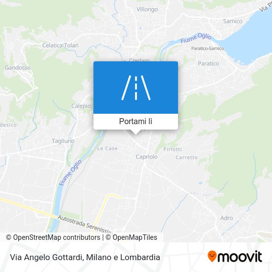 Mappa Via Angelo Gottardi