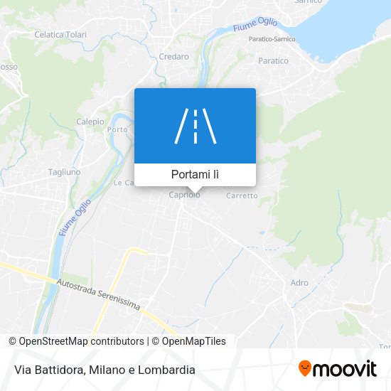 Mappa Via Battidora