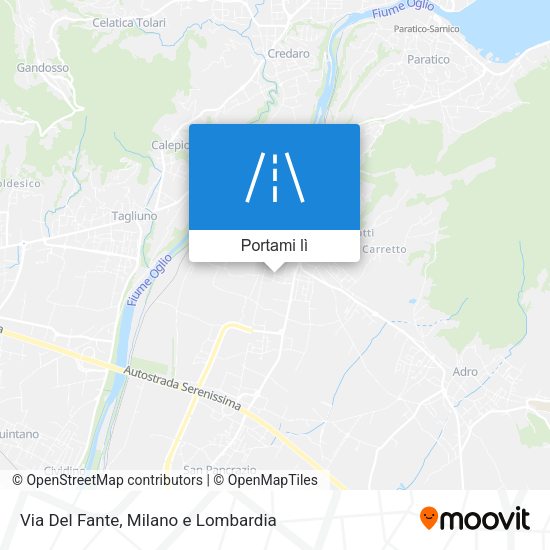 Mappa Via Del Fante