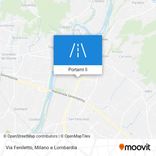 Mappa Via Feniletto
