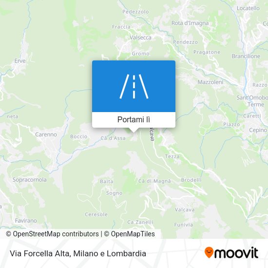 Mappa Via Forcella Alta