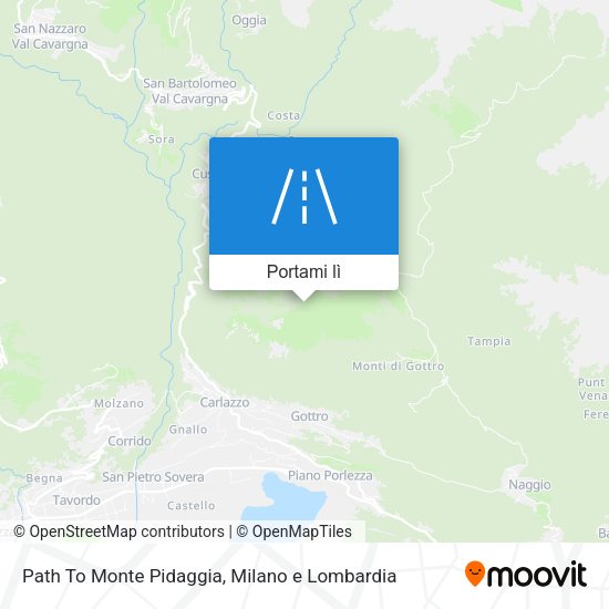 Mappa Path To Monte Pidaggia