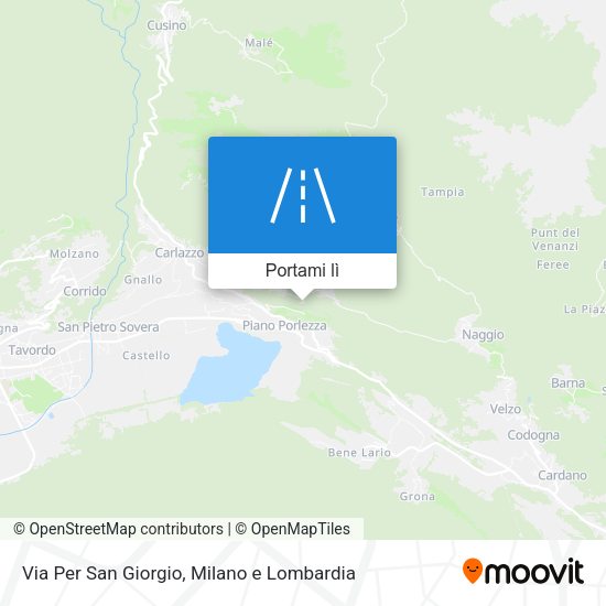 Mappa Via Per San Giorgio