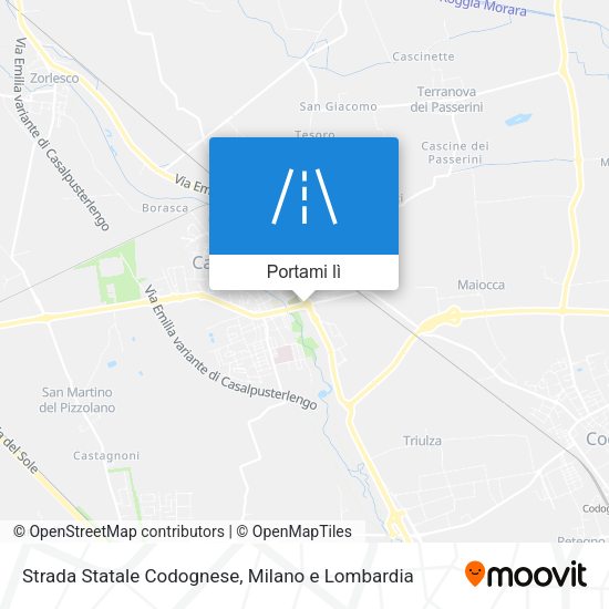 Mappa Strada Statale Codognese