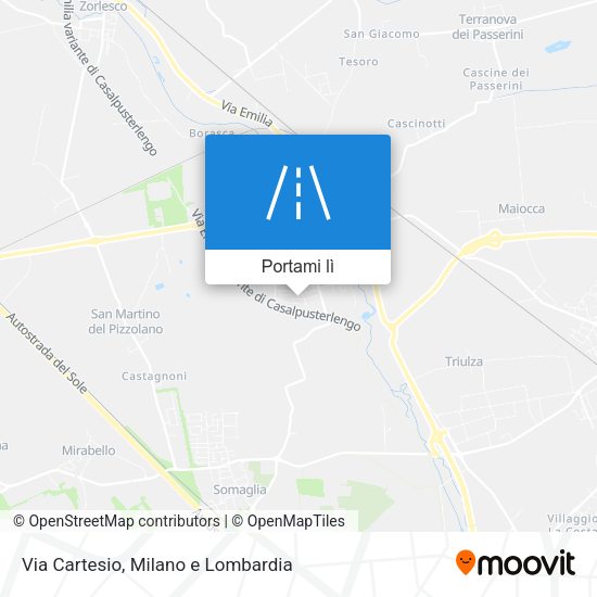 Mappa Via Cartesio