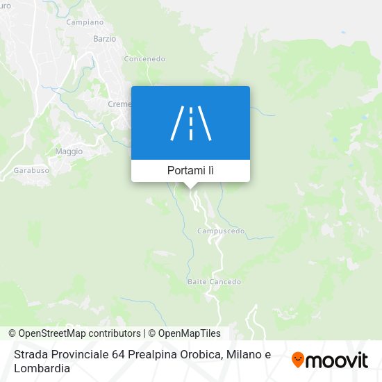 Mappa Strada Provinciale 64 Prealpina Orobica