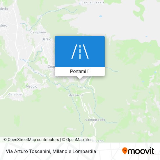 Mappa Via Arturo Toscanini