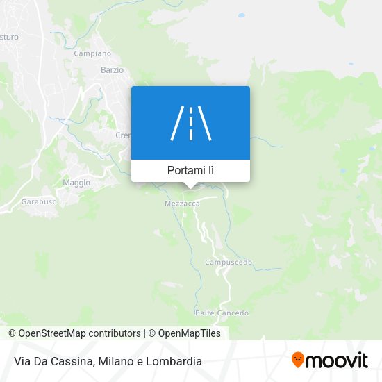 Mappa Via Da Cassina