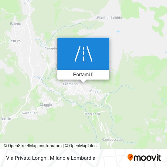 Mappa Via Privata Longhi