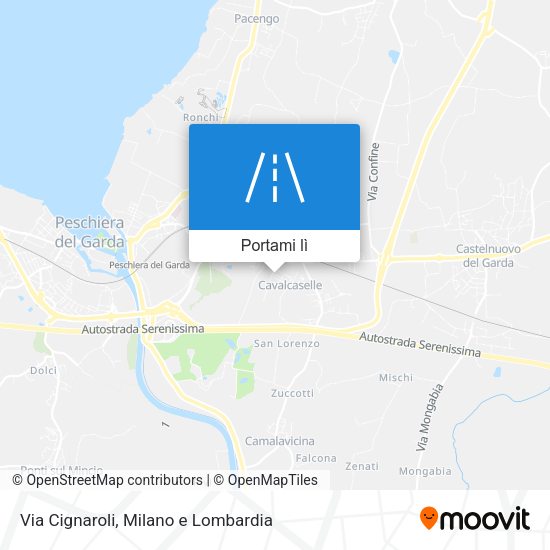 Mappa Via Cignaroli