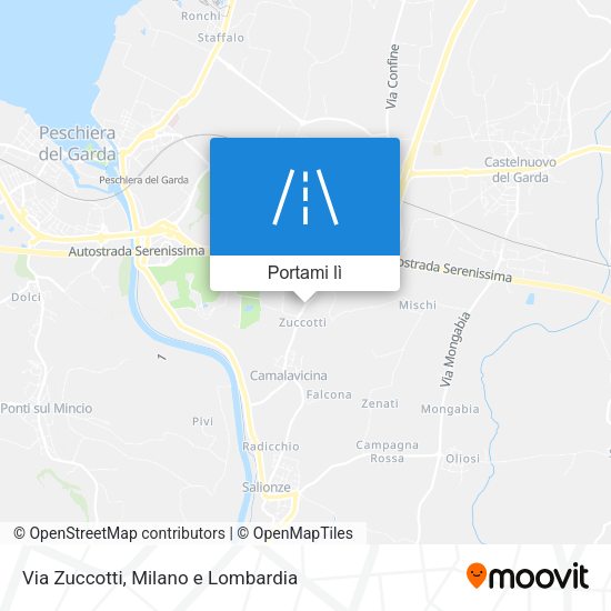 Mappa Via Zuccotti