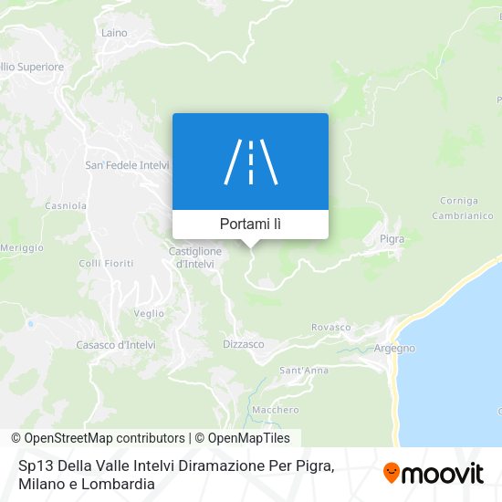 Mappa Sp13 Della Valle Intelvi Diramazione Per Pigra