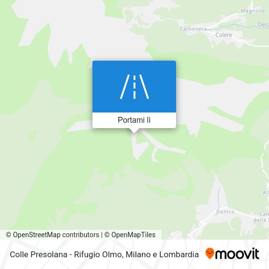 Mappa Colle Presolana - Rifugio Olmo
