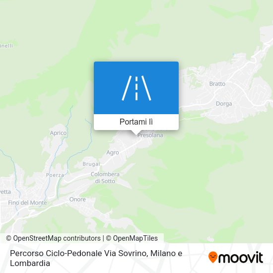 Mappa Percorso Ciclo-Pedonale Via Sovrino