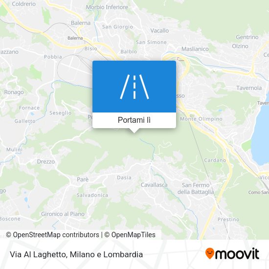 Mappa Via Al Laghetto
