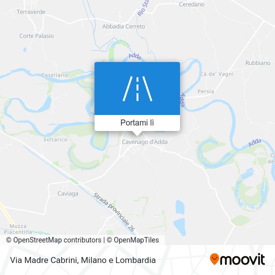 Mappa Via Madre Cabrini
