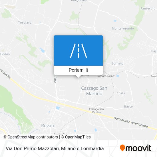 Mappa Via Don Primo Mazzolari