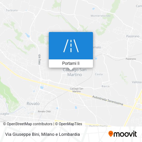 Mappa Via Giuseppe Bini
