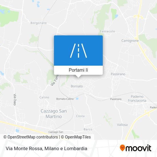 Mappa Via Monte Rossa