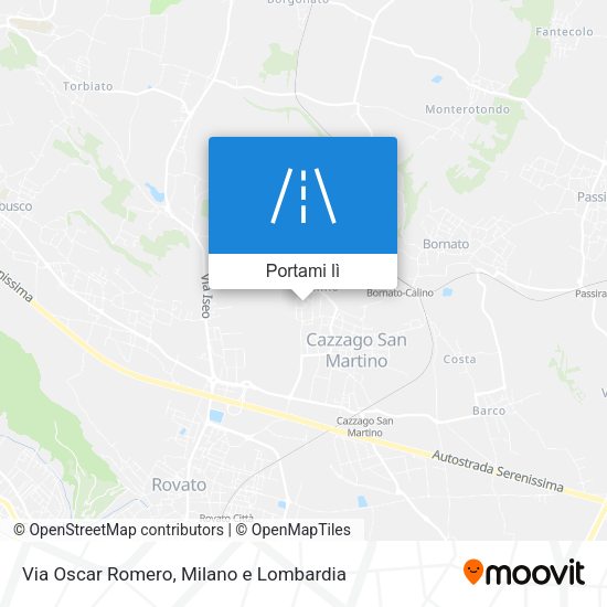 Mappa Via Oscar Romero