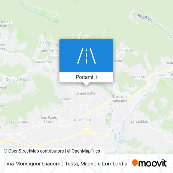 Mappa Via Monsignor Giacomo Testa