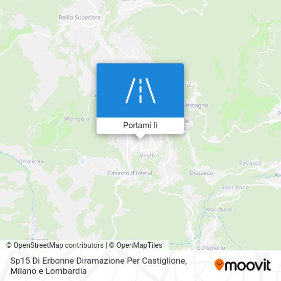 Mappa Sp15 Di Erbonne Diramazione Per Castiglione