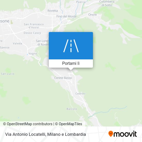Mappa Via Antonio Locatelli