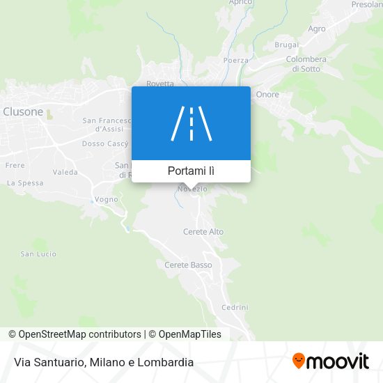 Mappa Via Santuario