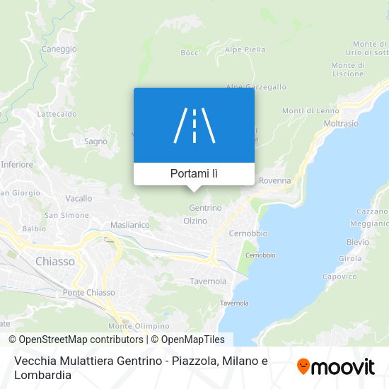 Mappa Vecchia Mulattiera Gentrino - Piazzola