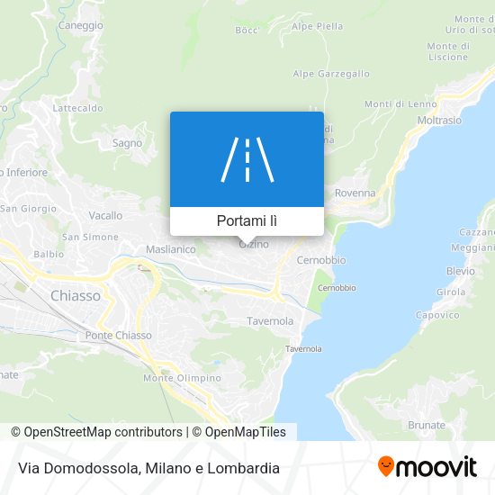 Mappa Via Domodossola