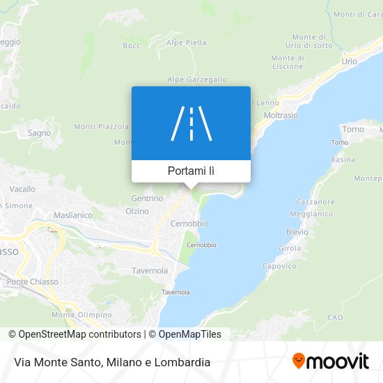 Mappa Via Monte Santo