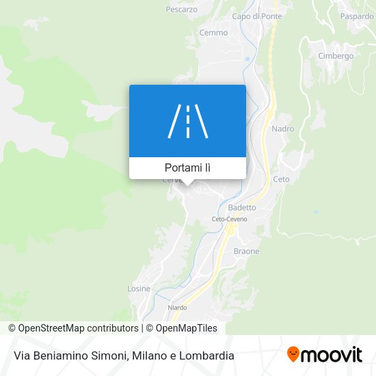 Mappa Via Beniamino Simoni
