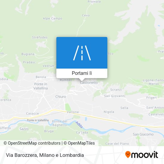 Mappa Via Barozzera