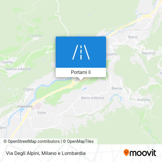 Mappa Via Degli Alpini