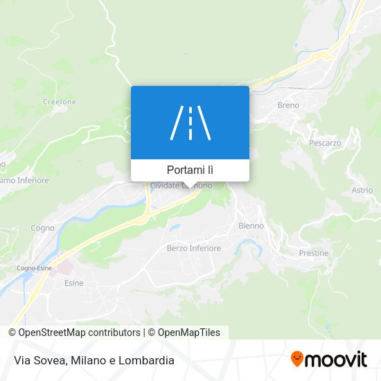 Mappa Via Sovea