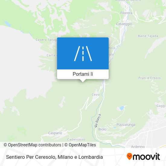 Mappa Sentiero Per Ceresolo