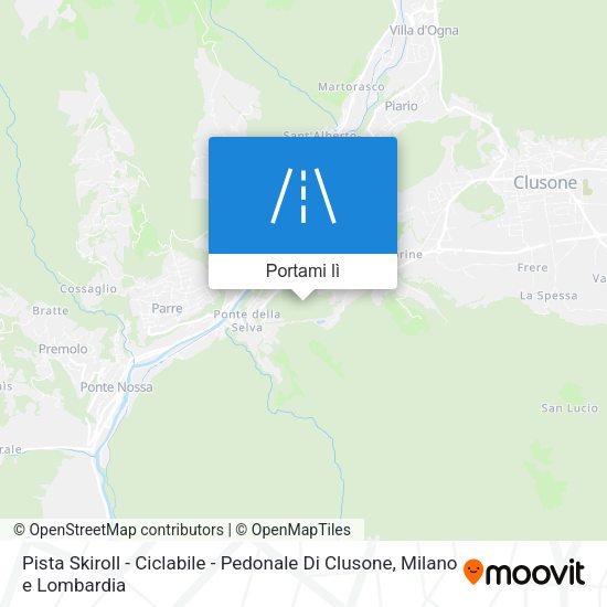Mappa Pista Skiroll - Ciclabile - Pedonale Di Clusone