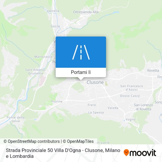 Mappa Strada Provinciale 50 Villa D'Ogna - Clusone