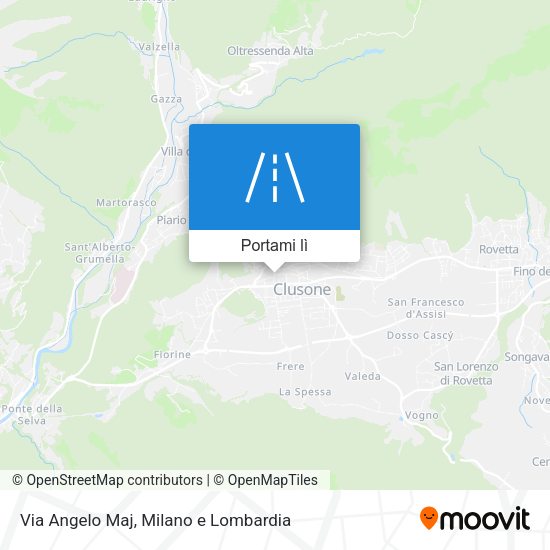 Mappa Via Angelo Maj