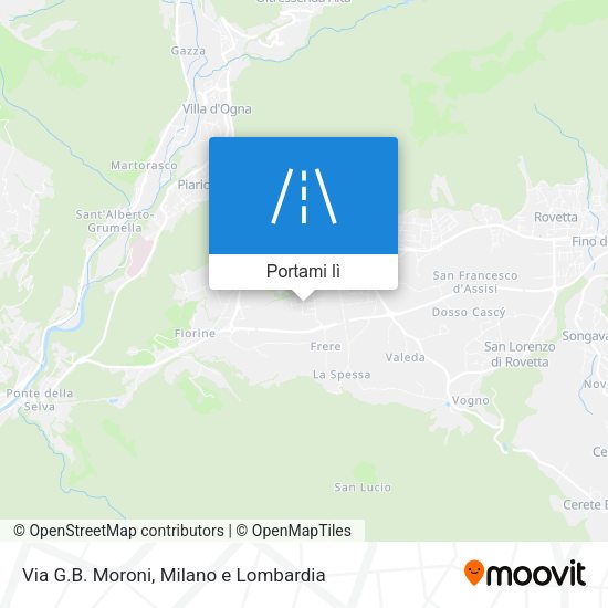 Mappa Via G.B. Moroni