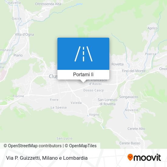 Mappa Via P. Guizzetti
