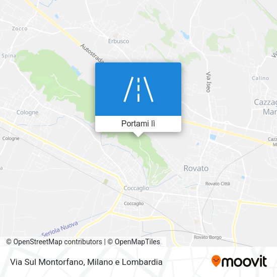 Mappa Via Sul Montorfano