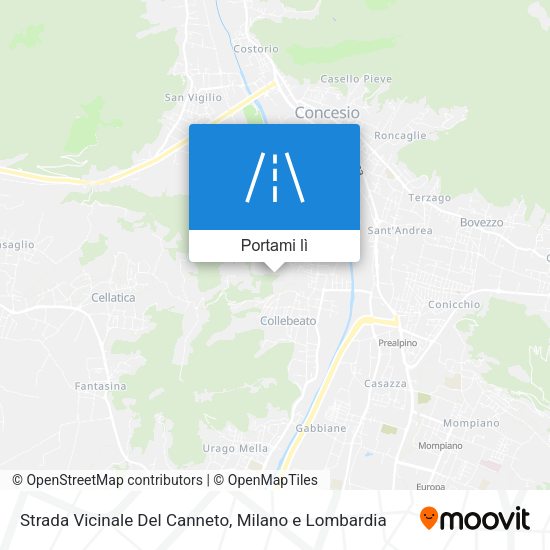 Mappa Strada Vicinale Del Canneto