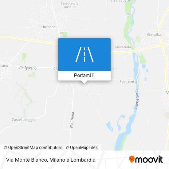 Mappa Via Monte Bianco