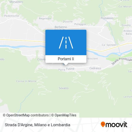 Mappa Strada D'Argine