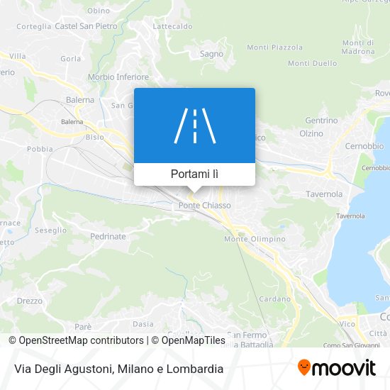 Mappa Via Degli Agustoni