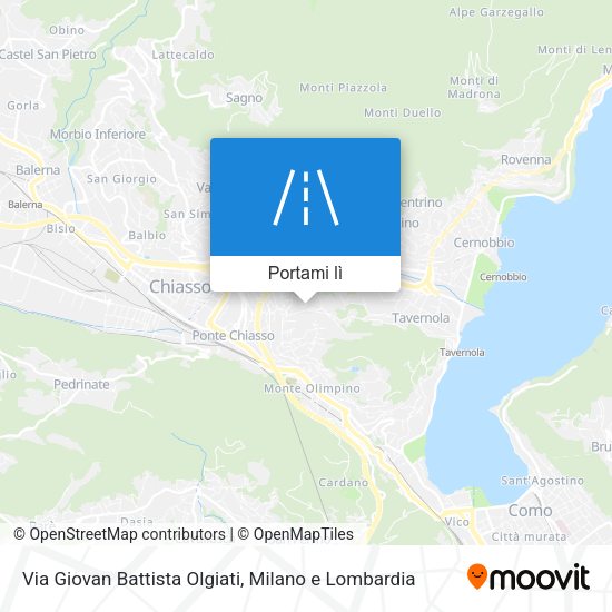 Mappa Via Giovan Battista Olgiati